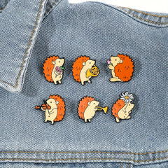 Animal Concert Hedgehog Brooch Metal Sense Costume Bag Accessories