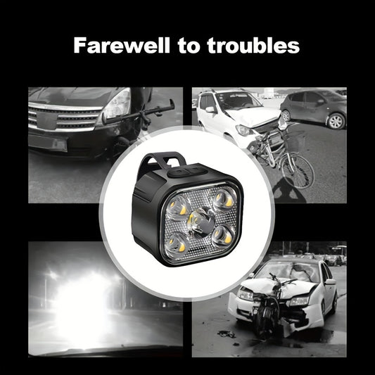 Rechargeable Bike Lights Set Waterproof Front Back Taillight