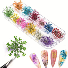 Dried Flowers Nail Art Decorations Natural Floral Plant Non F