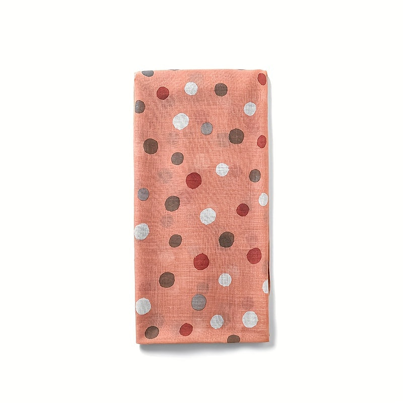 Boho Polka Dots Scarf Breathable Tassel Headscarf