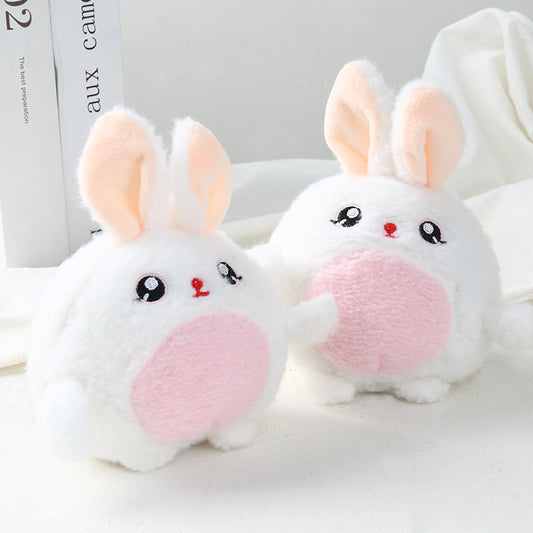 Girl Egg Doll Little Bunny Plush Toy Backpack Keychain