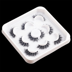 Mink Fluffy False Eyelashes Pack 5 Pairs Mega Volume Extensions