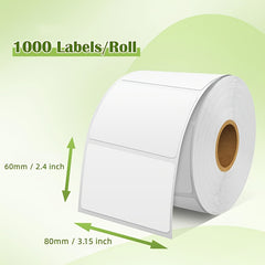 3.15x2.4 Direct Thermal Labels Sticker Adhesive for Address & Printers