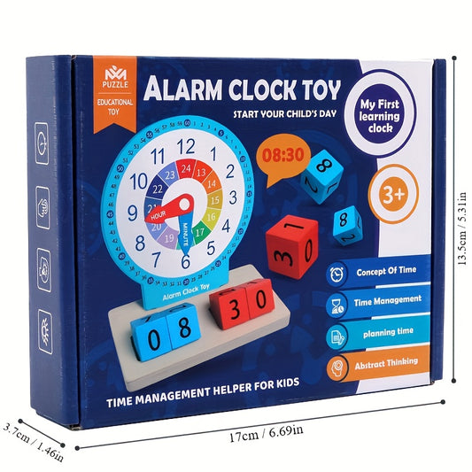 Educational Wooden Teaching Clock for Kids - Time Learning Kit