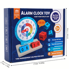 Educational Wooden Teaching Clock for Kids - Time Learning Kit