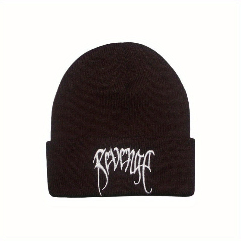 High Letter Embroidery Knitted Hat Autumn Winter Pullover Beanie