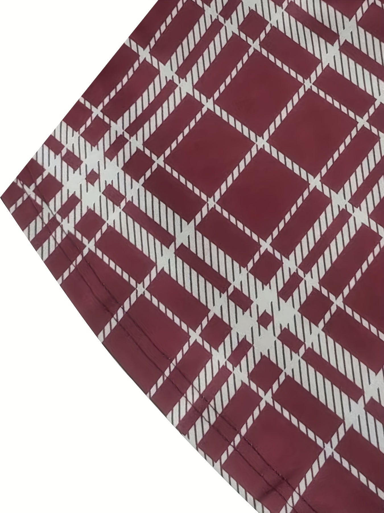 Women's Plus Plaid Print Ruched Criss Cross Cami Dress