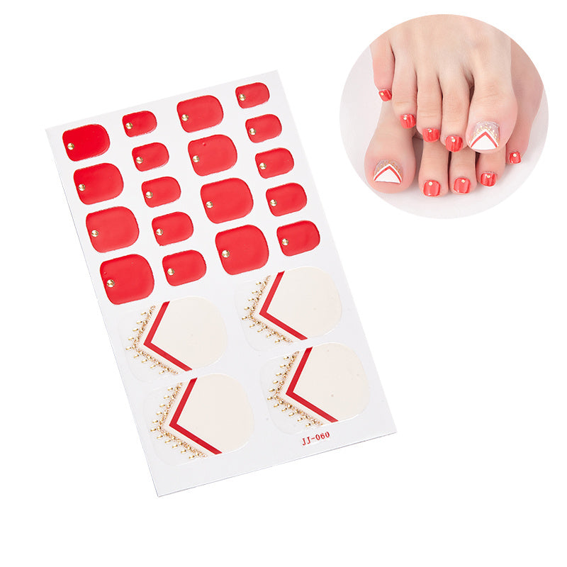 Self Adhesive Toe Nail Stickers Decals Full Wraps for Women Girls