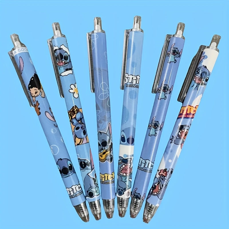Stitch Cartoon Ballpoint Pen 3pcs Quick Drying Plastic Pen