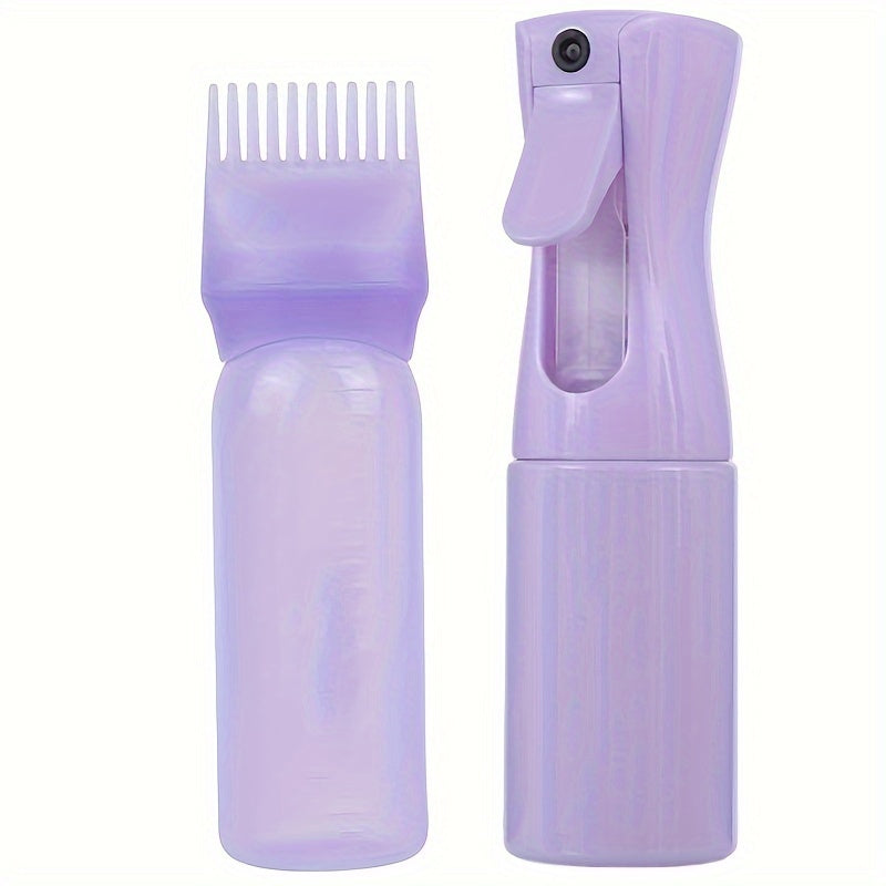 2PCS Continuous Spray Bottle and Root Comb Applicator for Hair Styling