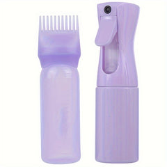 2PCS Continuous Spray Bottle and Root Comb Applicator for Hair Styling