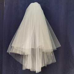 Bride Veil Tulle 2 Layers Veil With Comb Baroque Style Head Piece