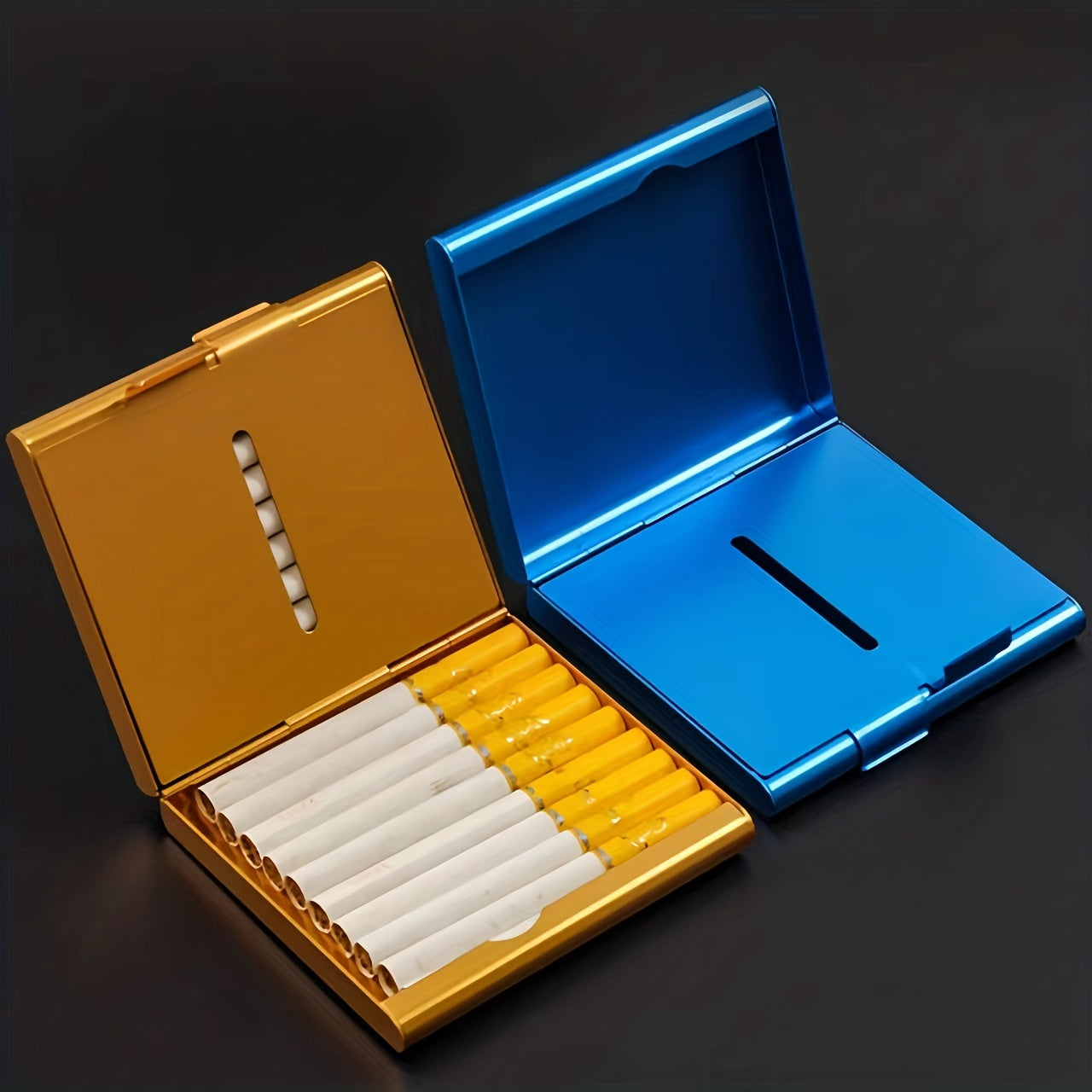 Aluminum Thin Folio Cigarette Case Clip 20 Packs