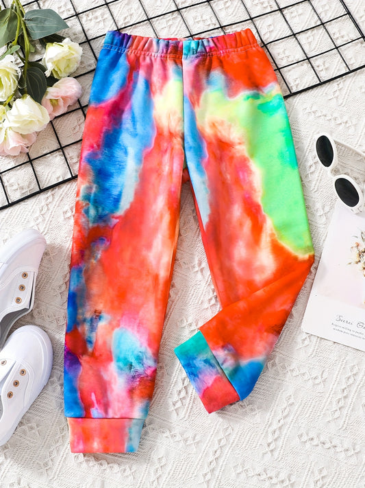 Girls' Tie Dye Joggers High Waist Sweatpants Kids Clothes