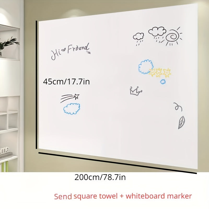 Electrostatic Whiteboard Wall Stickers Removable Doodle Painting Board