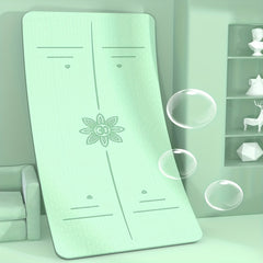 Non Slip TPE Yoga Mat With Engraved Body Line Eco Friendly Thicken Double Layer