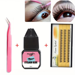 10D 8-12mm Cluster Lashes Set with Glue & Tweezers