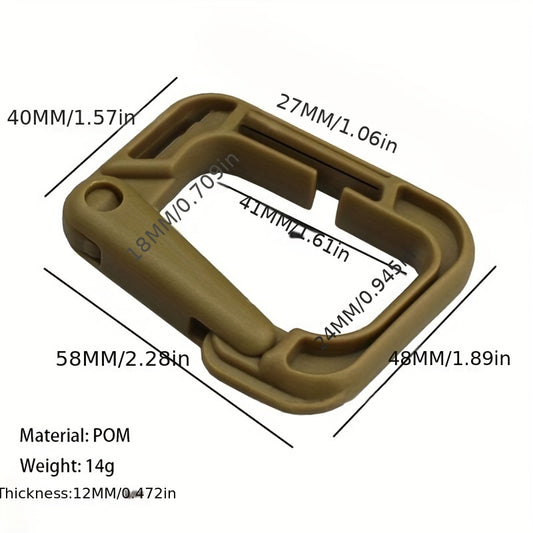 D-ring Buckle Carabiner Backpack Hanging Buckle For Outdoor Camping Hiking