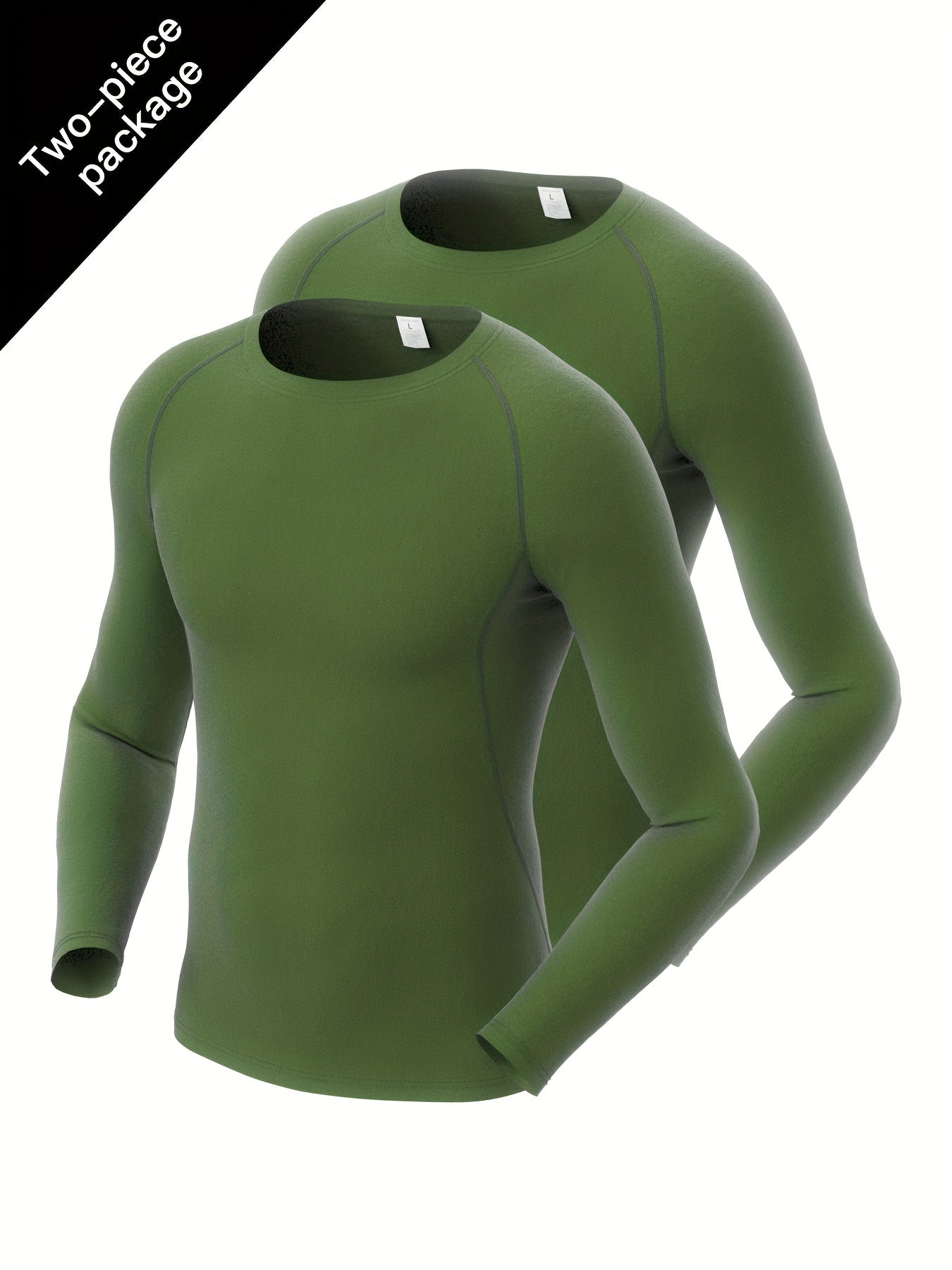 2 Pcs Men's Quick Drying Long Sleeve T-shirts