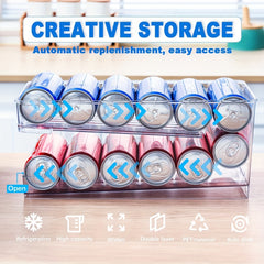 Refrigerator Organizer Bins Can Dispenser Storage