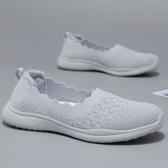 Women's Solid Low Top Walking Shoes Lightweight Casual Sport Shoes