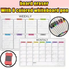 Erasable Magnetic Monthly Weekly Planner Whiteboard