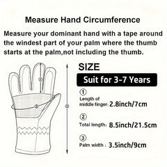 Kids Skiing Gloves Windproof Waterproof Outdoor Hiking