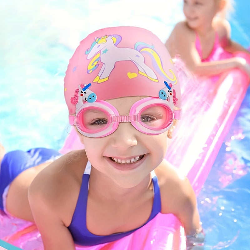 Silicone Animal Waterproof Swimming Cap Long Hair Anti slip Elastic Swim Cap