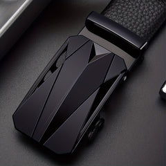 Men's Auto Buckle Leather Belt No Buckle