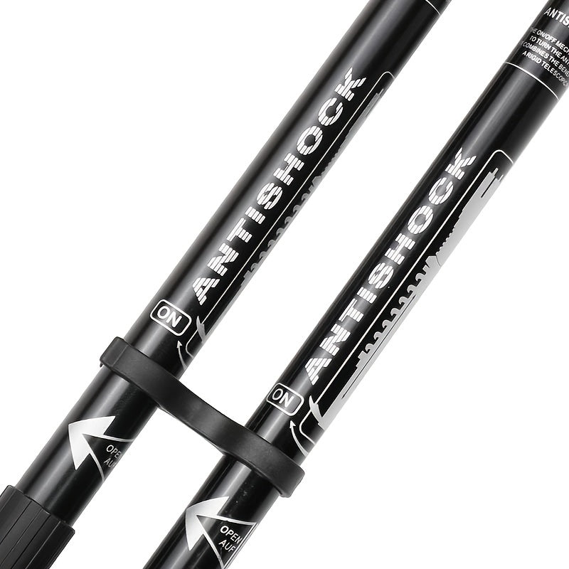 Adjustable Height Trekking Pole Rubber Tip Camping Hiking