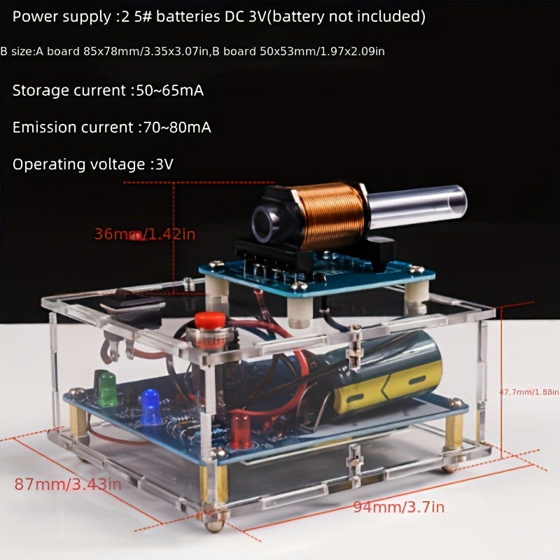 High Voltage Electromagnetic Gun Electronic Kit