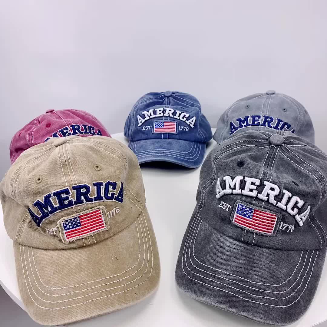 Men's Outdoor American Flag Vintage Baseball Cap