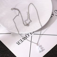 Candy Bear Chain Pendant Necklace For Women Girls Animal Jewelry