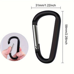 8pcs Aluminum D Ring Carabiners Clip for Outdoor Camping Hiking Climbing