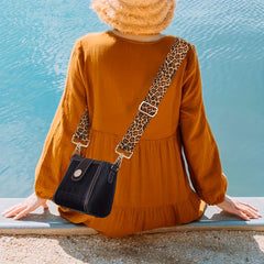 Leopard Pattern Bag Strap Wide Shoulder Replacement Adjustable Travel