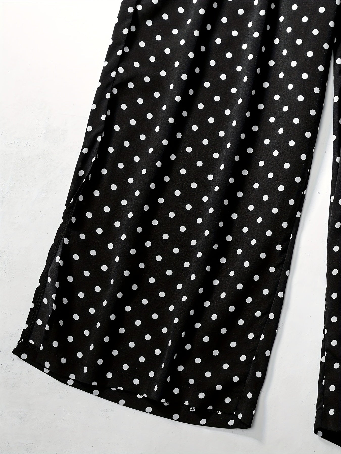  Polka Dot Wide Leg Pants