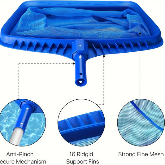Heavy Duty 50 Swimming Pool Leaf Rake With Deep 40 Net Bag Fine Mesh Netting