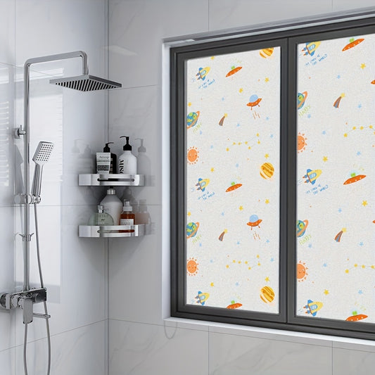 Cartoon Kids Window Stickers Matte Static Glass Film