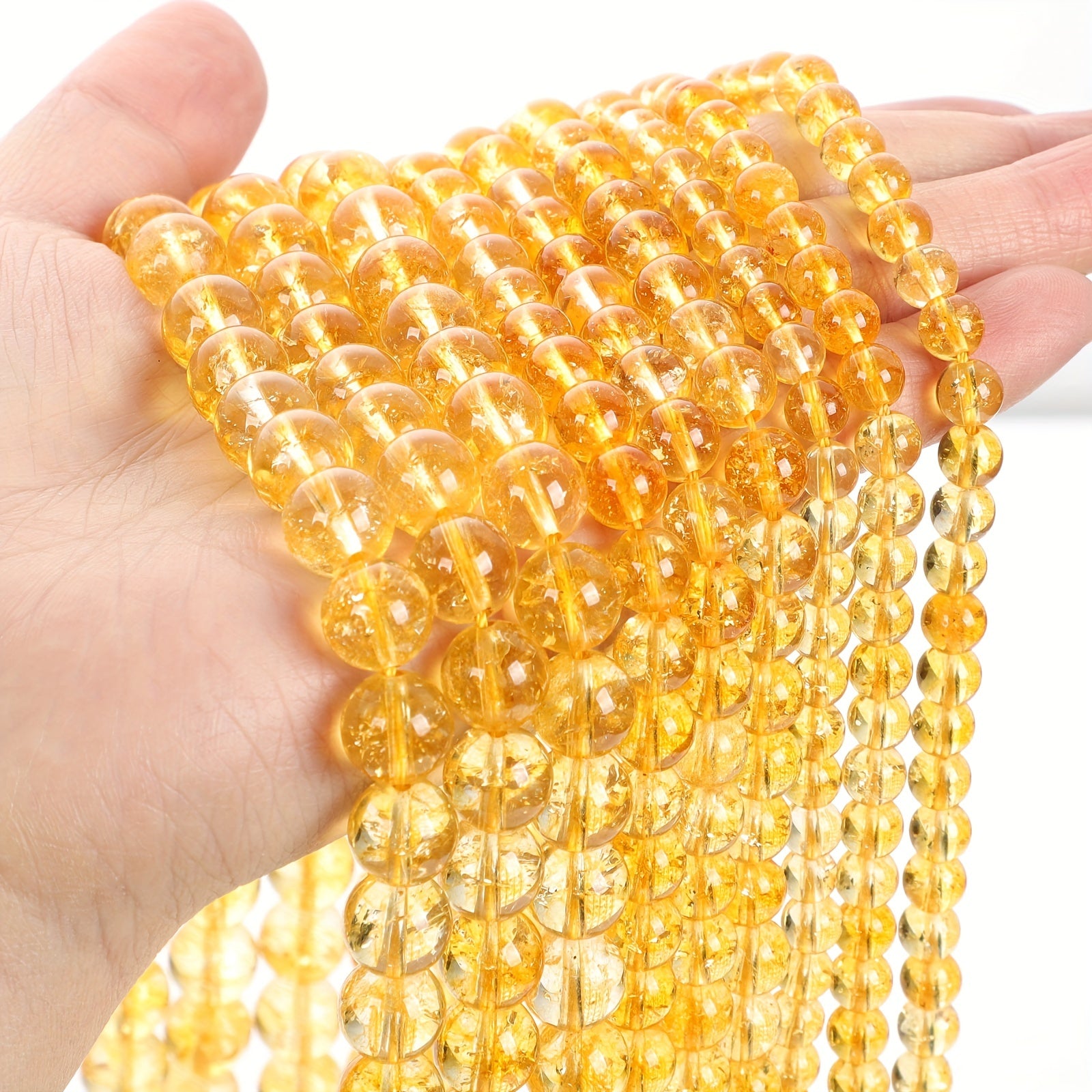 Citrine Natural Stone Beads for Jewelry Making DIY Bracelet Necklace