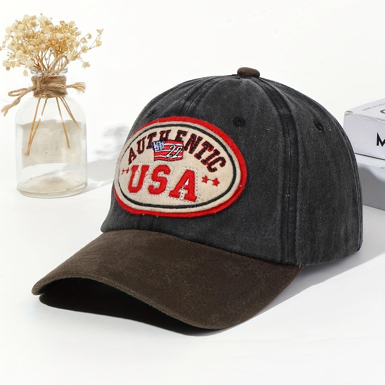 Embroidered Distressed Baseball Cap