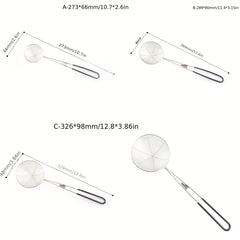 Stainless Steel Skimmer Ladle Long Handle Anti-scalding Hot Pot Filter Spoon