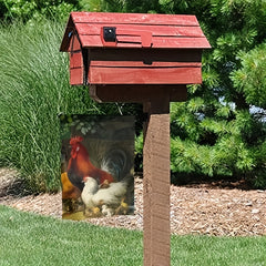 Colored Chicken Nest Painting Linen Double Sided Flag 12in 18in