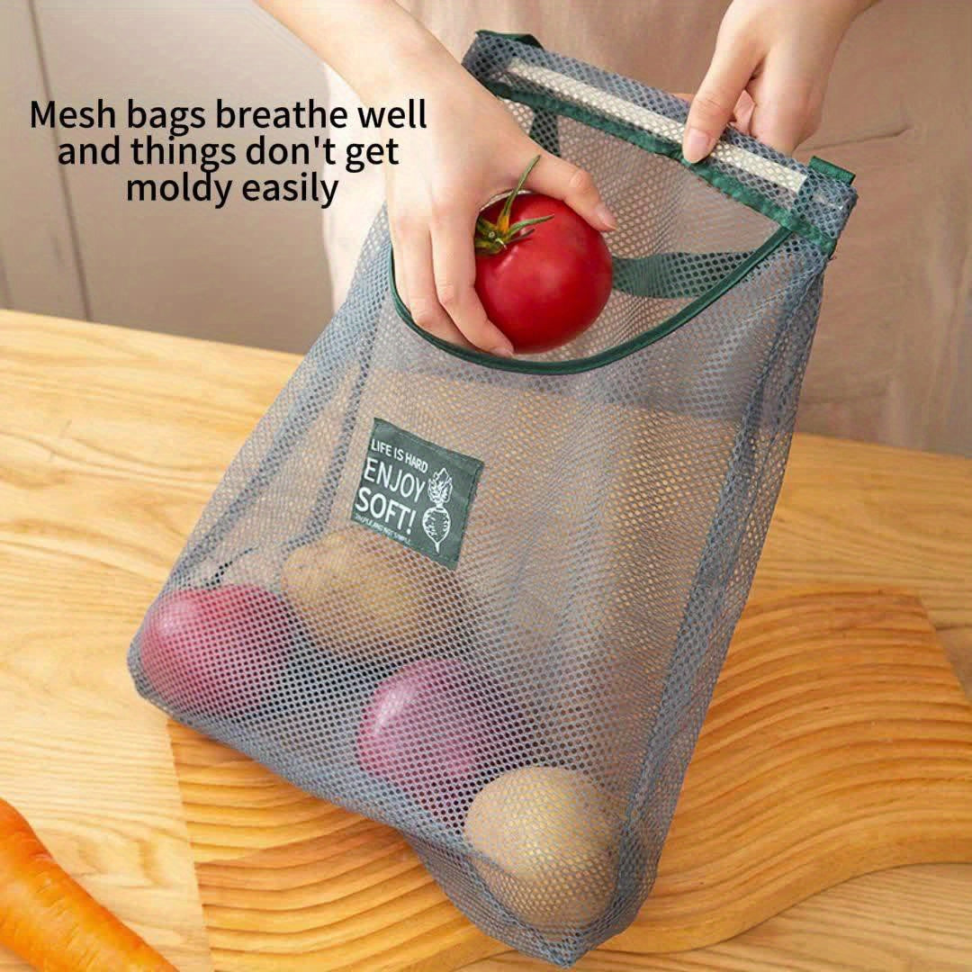 Large Capacity Mesh Storage Bag Hanging Portable Fruit And Vegetable Storage Bag