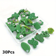 30pcs Cactus Thumbtacks for Scrapbooking Crafts Photos Office