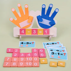 Colorful Wooden Finger Counting Board for Toddlers 3-6