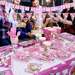 Unicorn Tablecloth & 10 Treat Bags Party Supplies