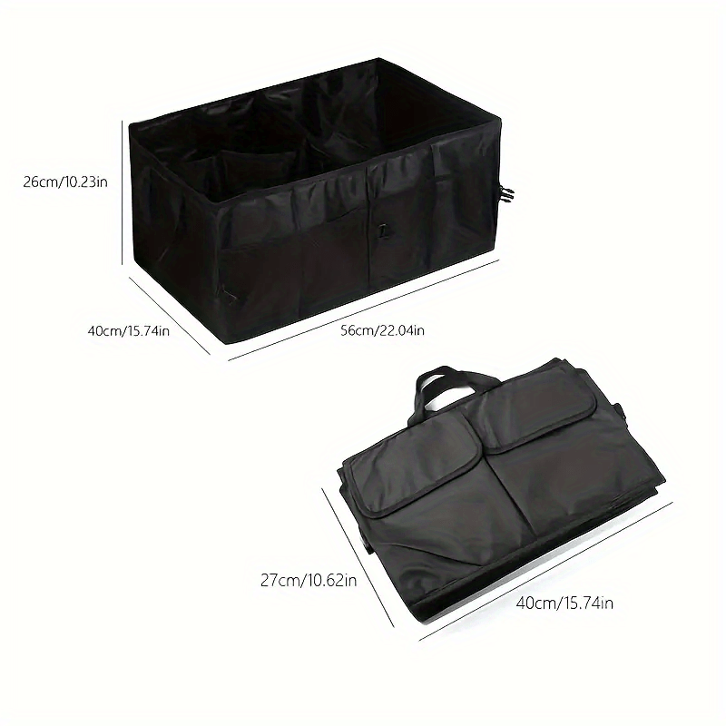 Car Folding Storage Bag Oxford Cloth Organizer Car Interior Grocery Box