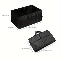 Car Folding Storage Bag Oxford Cloth Organizer Car Interior Grocery Box
