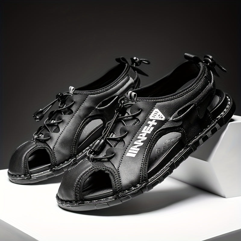 Men's Closed Toe Anti Collision Sandals Breathable Non Slip Beach Shoes Summer