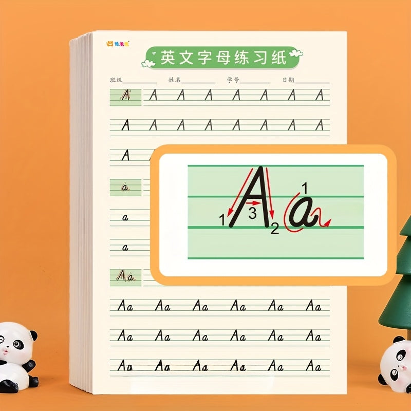 2 PACK Calligraphy Writing Practice Book for Beginners Alphabet Trace Book